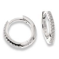 Orecchini Domar Gioielli Orecchino cerchio argento 925 con zirconia cubica in Argento Cubic Zirconia EZA047916